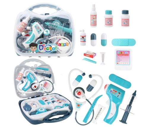 Little Doctor Medical Kit In Suitcase Lights Sounds Blue
