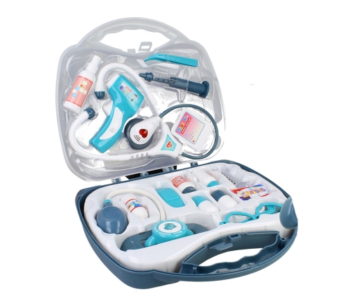 Little Doctor Medical Kit In Suitcase Lights Sounds Blue