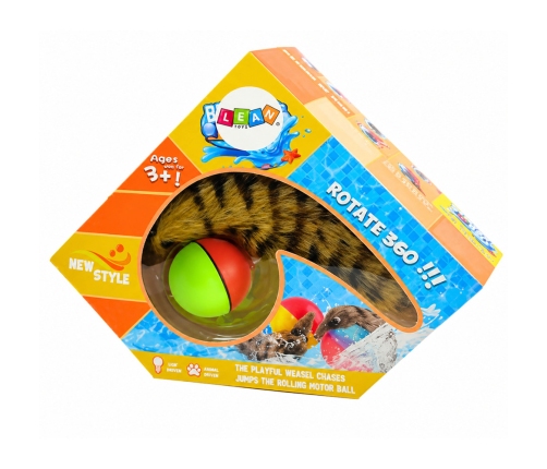 Ball with Fluffy Ferret Tail Interactive Bath Toy