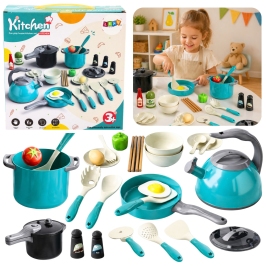 Little Chef Set Pots Dishes Food Products 33 El
