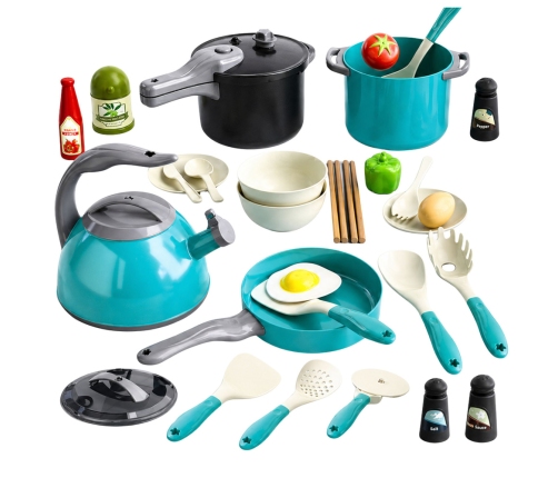 Little Chef Set Pots Dishes Food Products 33 El