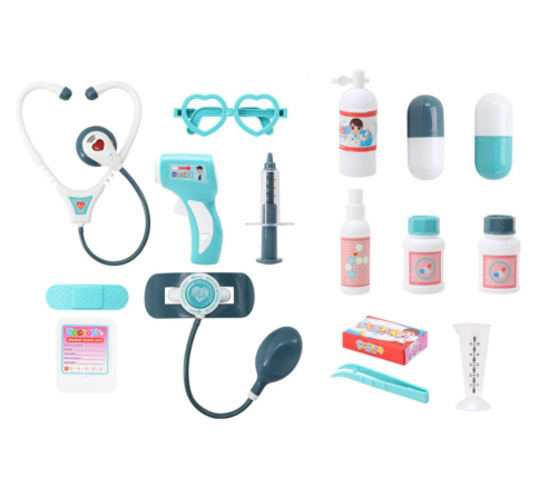 Little Doctor Medical Kit In Suitcase Lights Sounds Blue