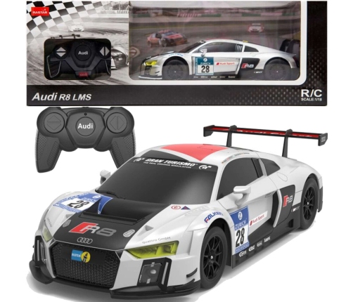 Mašīna ar pulti AUDI R8 LMS White