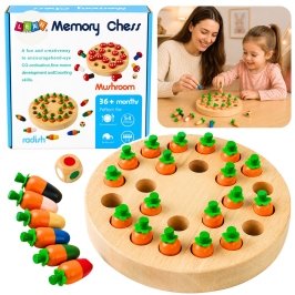 Family Memory Game Carrots Wooden
