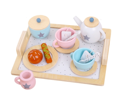 Coffee Tea Wooden Set Small Household Appliances Cookies