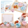 Coffee Tea Wooden Set Small Household Appliances Cookies Coffee Tea Wooden Set Small Household Appliances Cookies