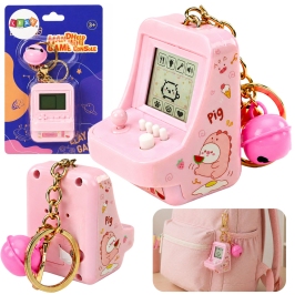 Electronic Game Tetris Pocket Keychain Pink