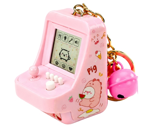 Electronic Game Tetris Pocket Keychain Pink