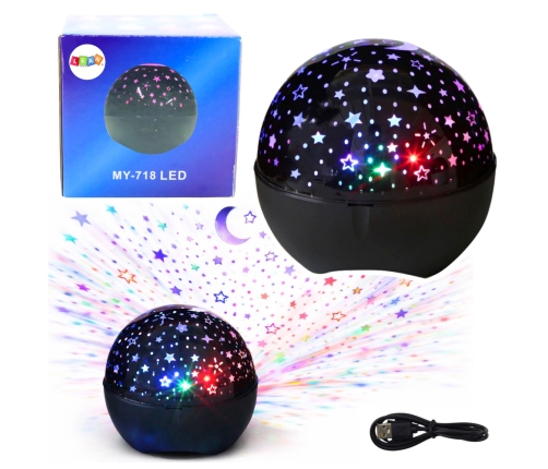 Star Projector Night Light Speaker 2in1 Black