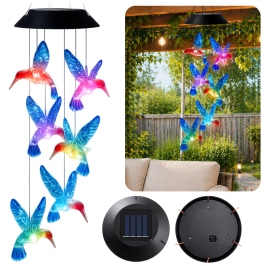 Solar Hummingbirds Birds LED Colorful Light