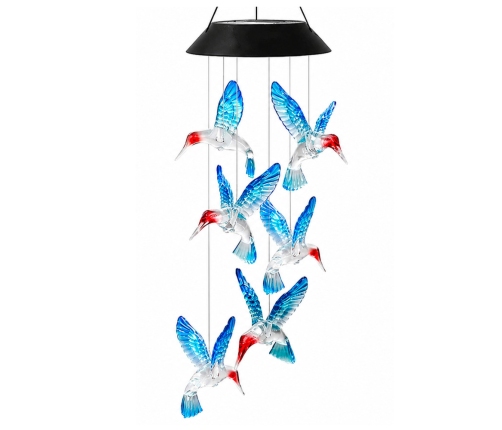 Solar Hummingbirds Birds LED Colorful Light