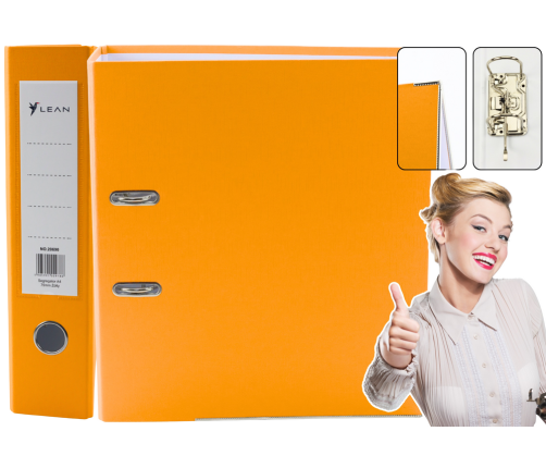 A4 Document Binder/75mm Lever Mechanism Yellow