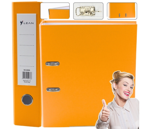 A4 Document Binder/75mm Lever Mechanism Yellow