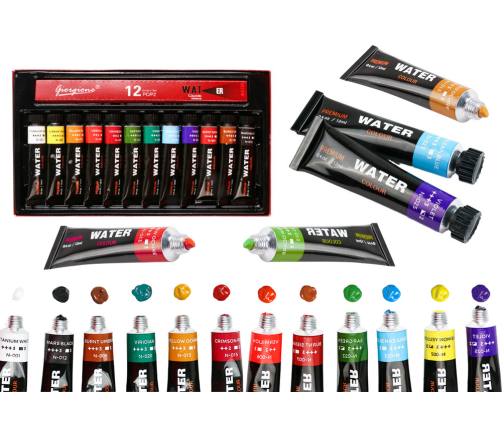 Набор акриловых красок в тюбиках 12 шт.