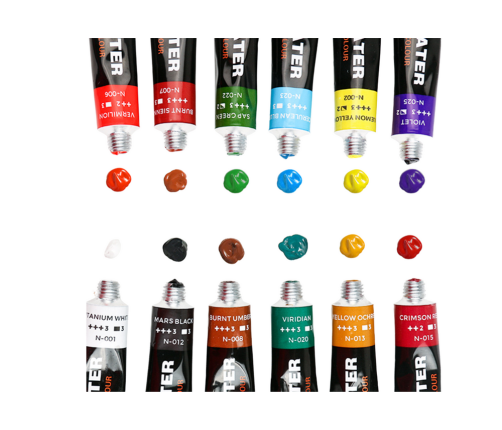 Набор акриловых красок в тюбиках 12 шт.