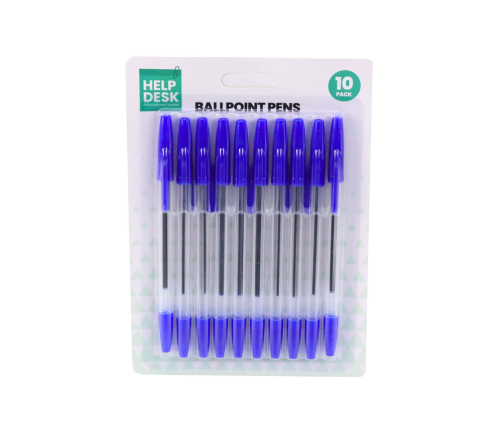 Классический набор синих шариковых ручек 10 шт.