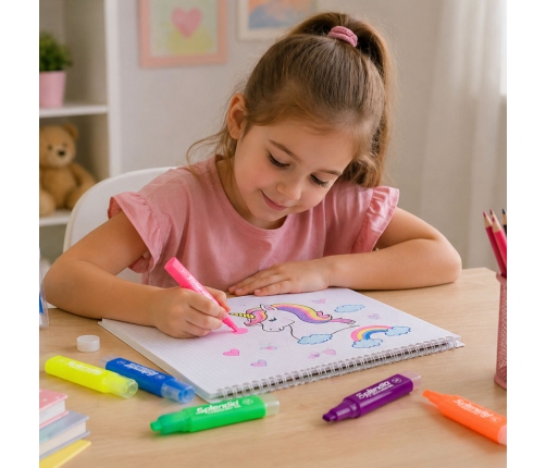 Highlighter Pen Set Pastel Colors 6pcs.