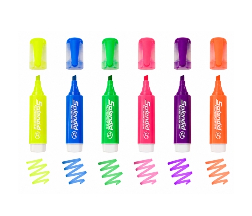 Highlighter Pen Set Pastel Colors 6pcs.
