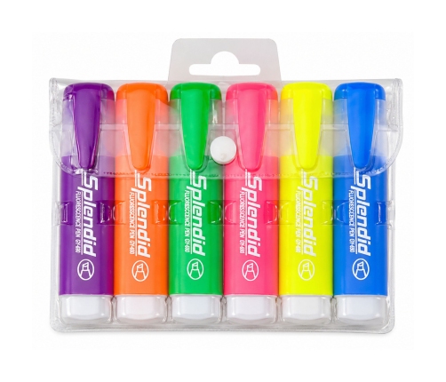 Highlighter Pen Set Pastel Colors 6pcs.