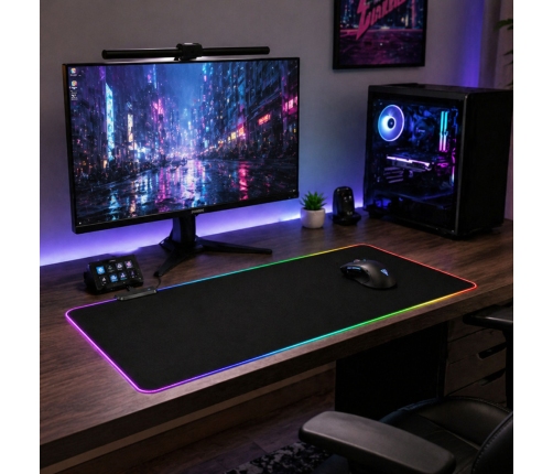 Keyboard Mouse Pad with LED Lighting 40x90cm