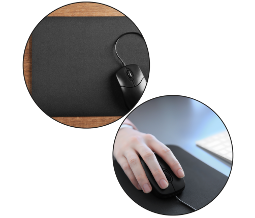 Anti-Slip Mouse Pad Black 30x25cm