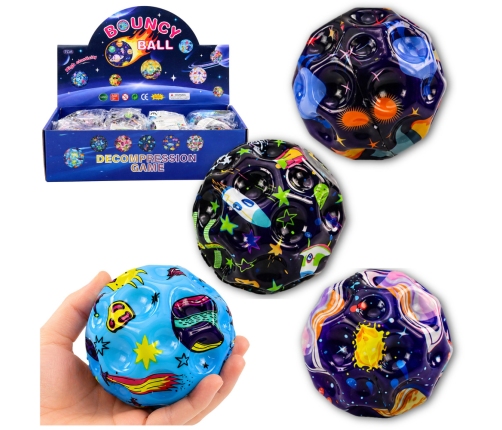 Космический мячик с углублениями Space 7cm