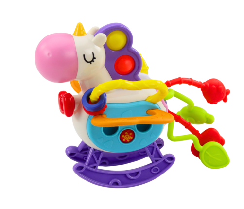 Сенсорная игрушка Лошадка с резиновыми элементами и погремушками