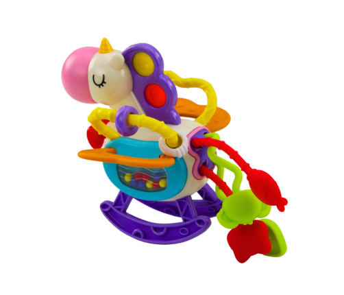 Сенсорная игрушка Лошадка с резиновыми элементами и погремушками