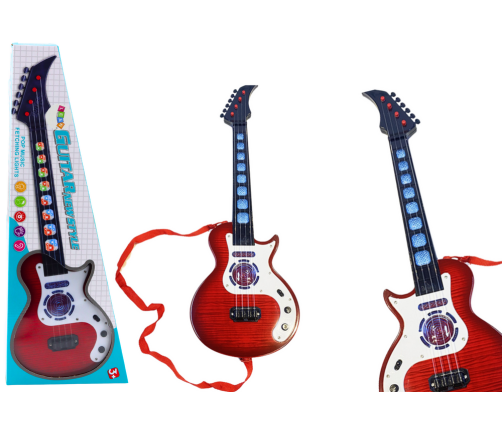Электрогитара для детей с световыми мелодиями Red