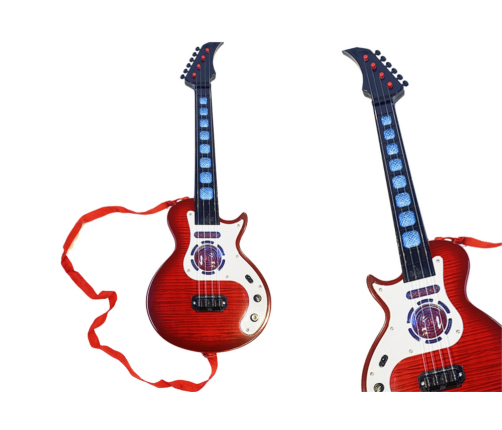 Электрогитара для детей с световыми мелодиями Red