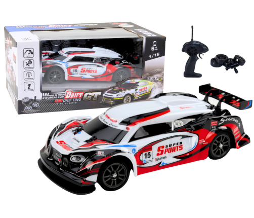 Радиоуправляемая машина Drift Interchangeable Wheels White and Red