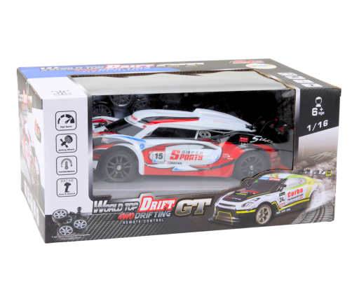 Радиоуправляемая машина Drift Interchangeable Wheels White and Red