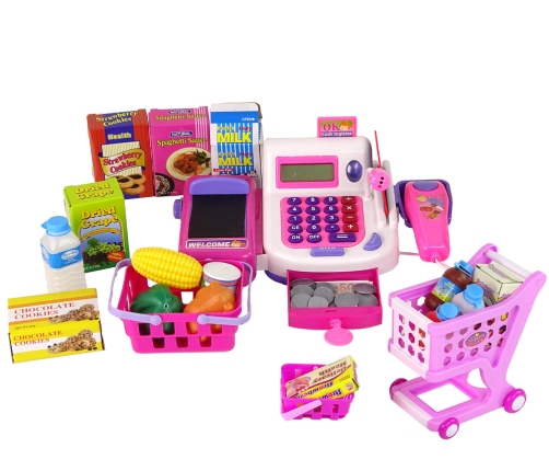 Shop Cash Register with Calculator Accessories