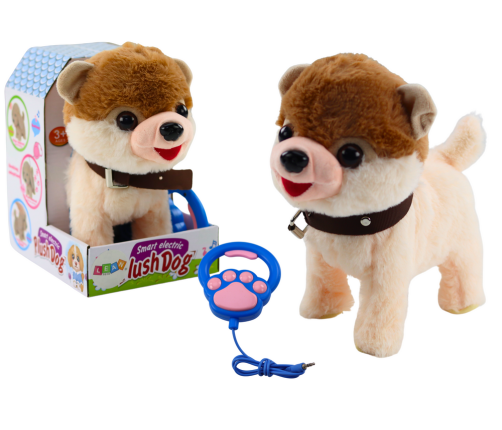 Интерактивная собака на поводке