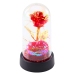 Eternal Crystal Rose in a Dome with LED Lighting and a Heart 14x8cm
