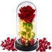 Eternal Rose in Dome with LED Lighting Red 21x11cm