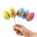 Easter Eggs On A Wire Pick Colorful With Bunnies Decoration 6pcs