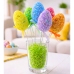 Easter Eggs On A Wire Pick Colorful Patterns Ribbon Decoration 6pcs A