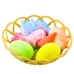 Easter Decorations In Basket Bunnies Eggs Carrot 6pcs