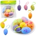 Easter Decorations Eggs With Loop Pendant Colorful 6pcs