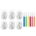 Easter Styrofoam Eggs For Painting Markers Rabbit Pattern C 6pcs