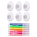 Easter Styrofoam Eggs For Painting Markers Flower Pattern B 6pcs