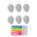 Easter Styrofoam Eggs For Painting Markers Flower Pattern A 6pcs