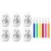 Easter Styrofoam Eggs For Painting Markers Pattern Rabbit B 6pcs