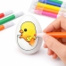 Easter Styrofoam Eggs For Painting Markers Chicken In Egg 6pcs