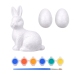 Bunny Styrofoam Decorations Painting Kit 2 Eggs Paints
