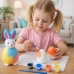Set for painting styrofoam decorations 2 bunnies 4 eggs paints