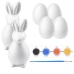 Set for painting styrofoam decorations 2 bunnies 4 eggs paints