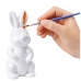 Easter Set Styrofoam Eggs 3pcs Bunny Figurine Paints