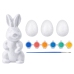 Easter Set Styrofoam Eggs 3pcs Bunny Figurine Paints